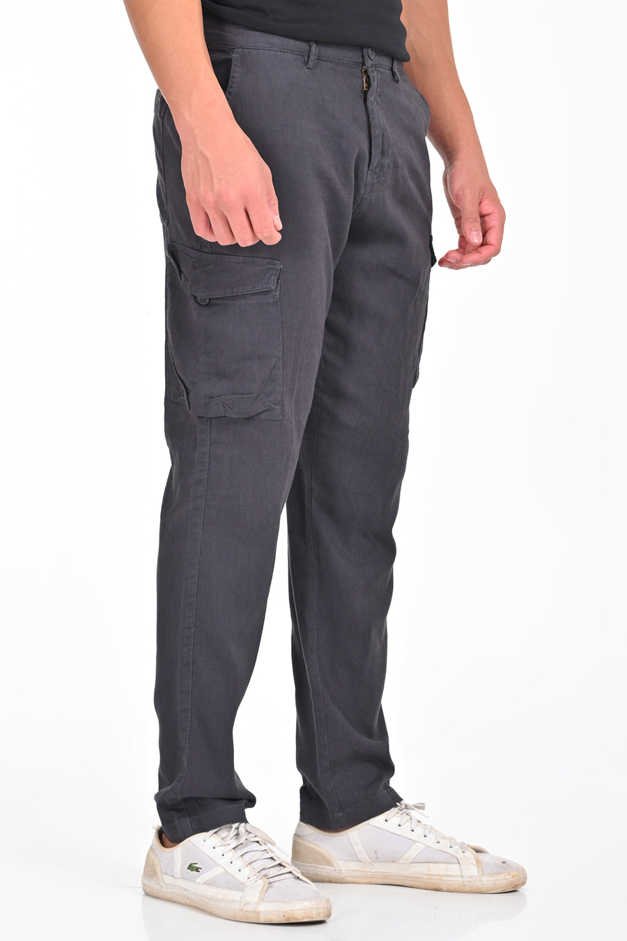 Ivan - Cotton Linen Cargo Trouser - Grey