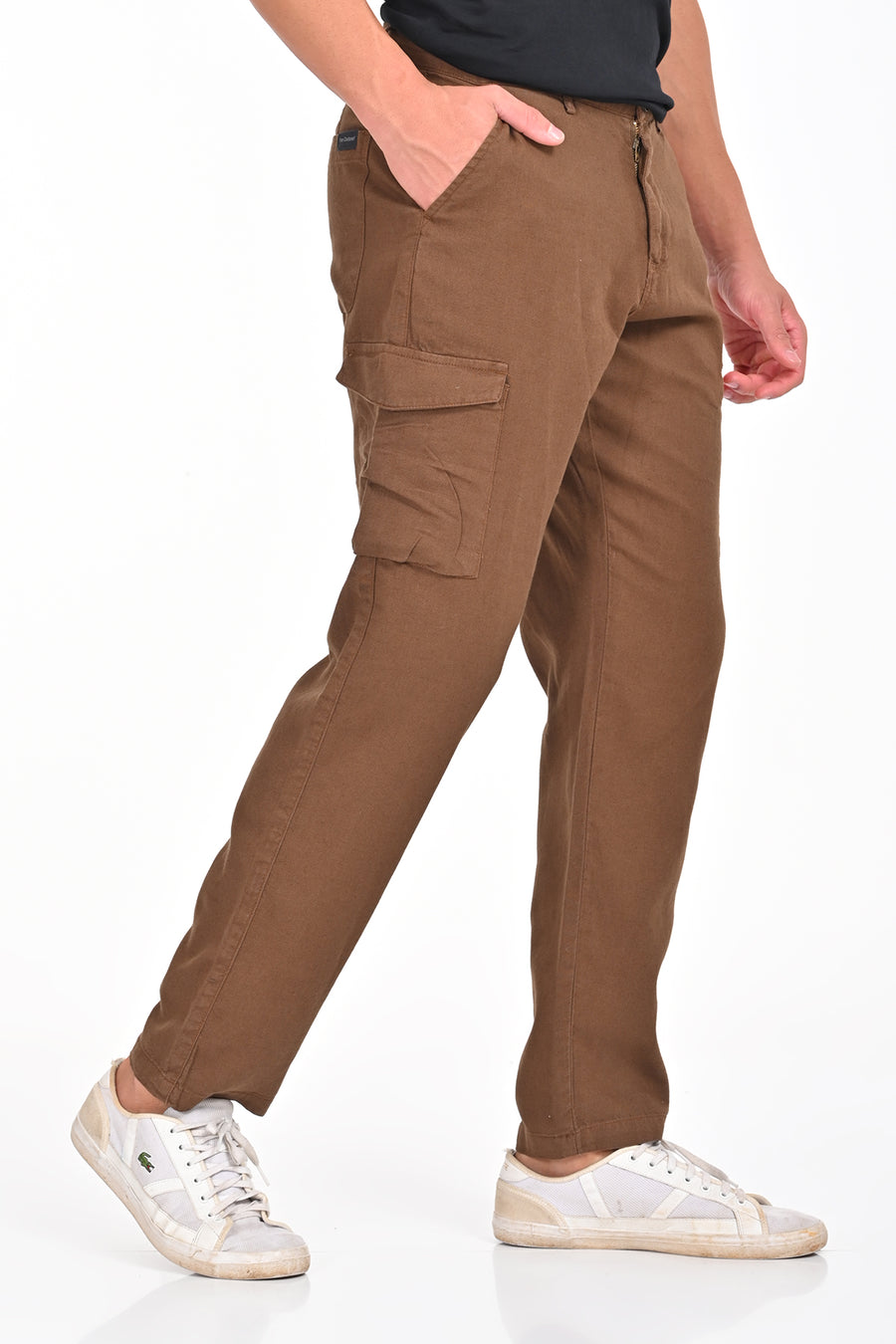 Ivan - Cotton Linen Cargo Trouser - Brown