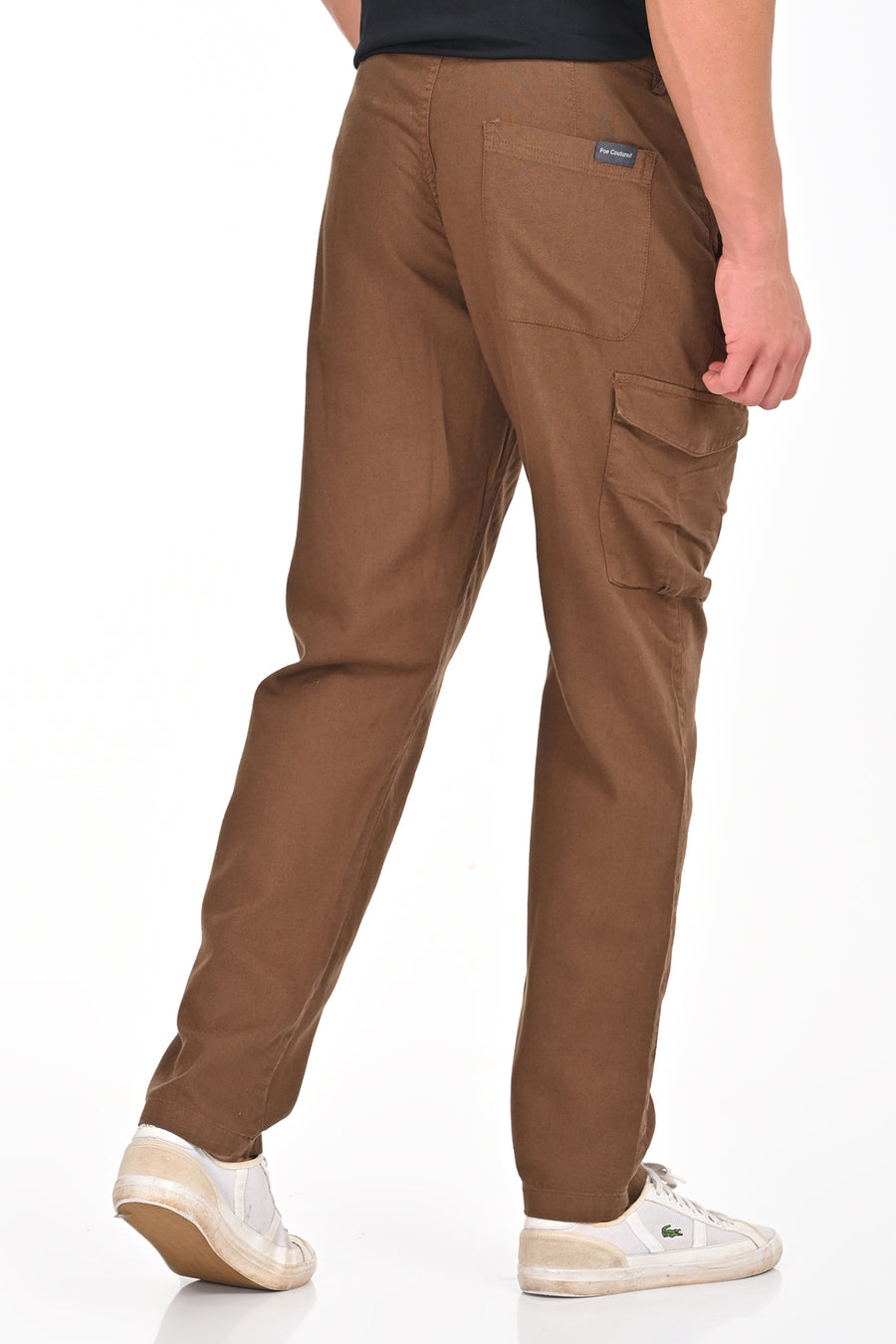 Ivan - Cotton Linen Cargo Trouser - Brown