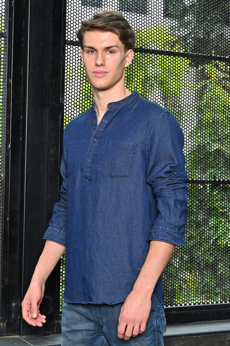 Liberty - Jogger Denim Kurta - Dk Blue