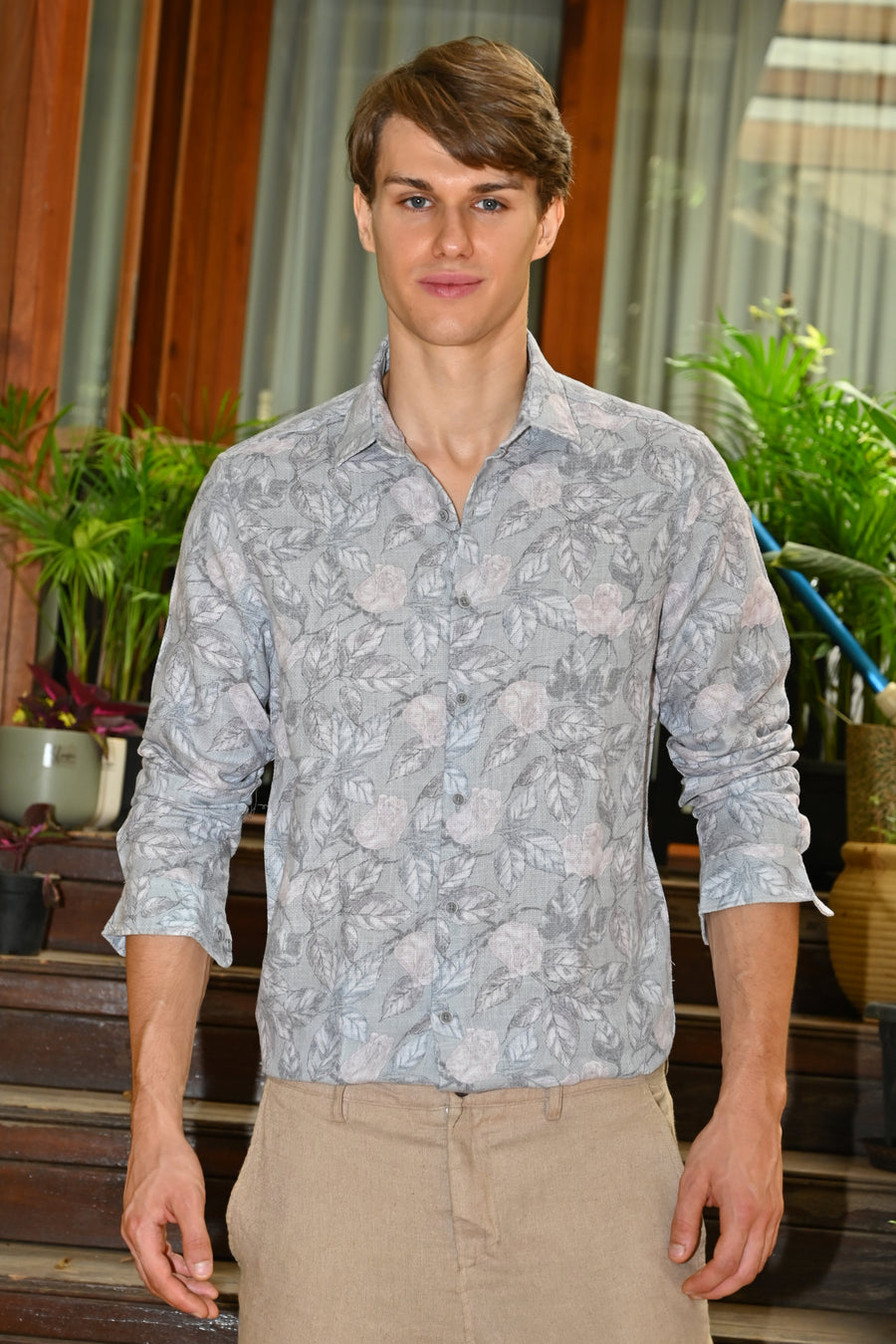 Malt - Floral Printed Shirt - Pista