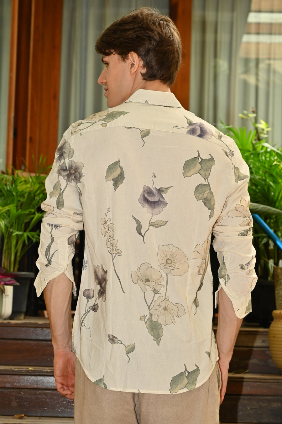 Destiny - Natural Printed Shirt - Natural