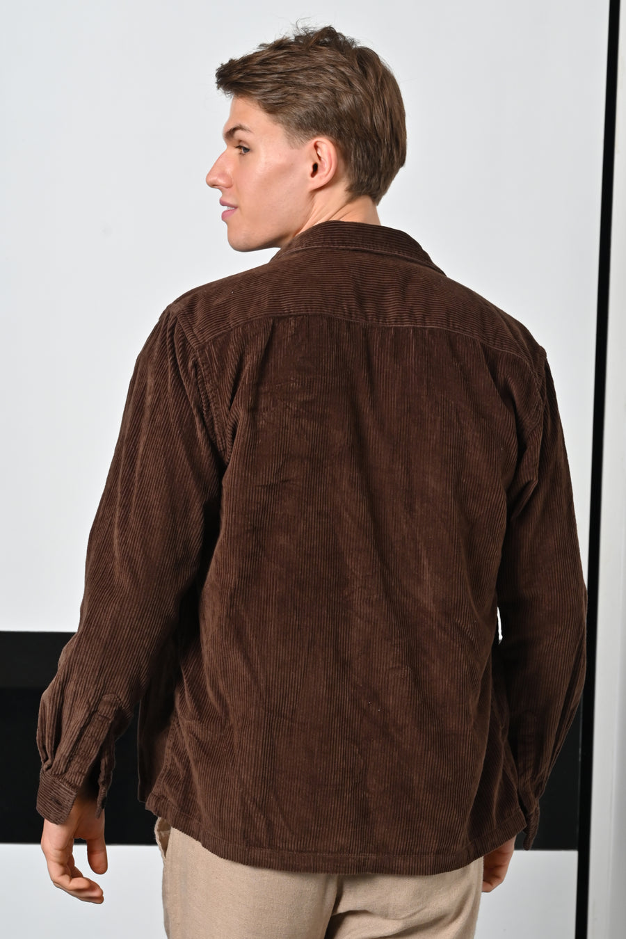 Topaz - Heavy Corduroy Overshirt - Chocolate