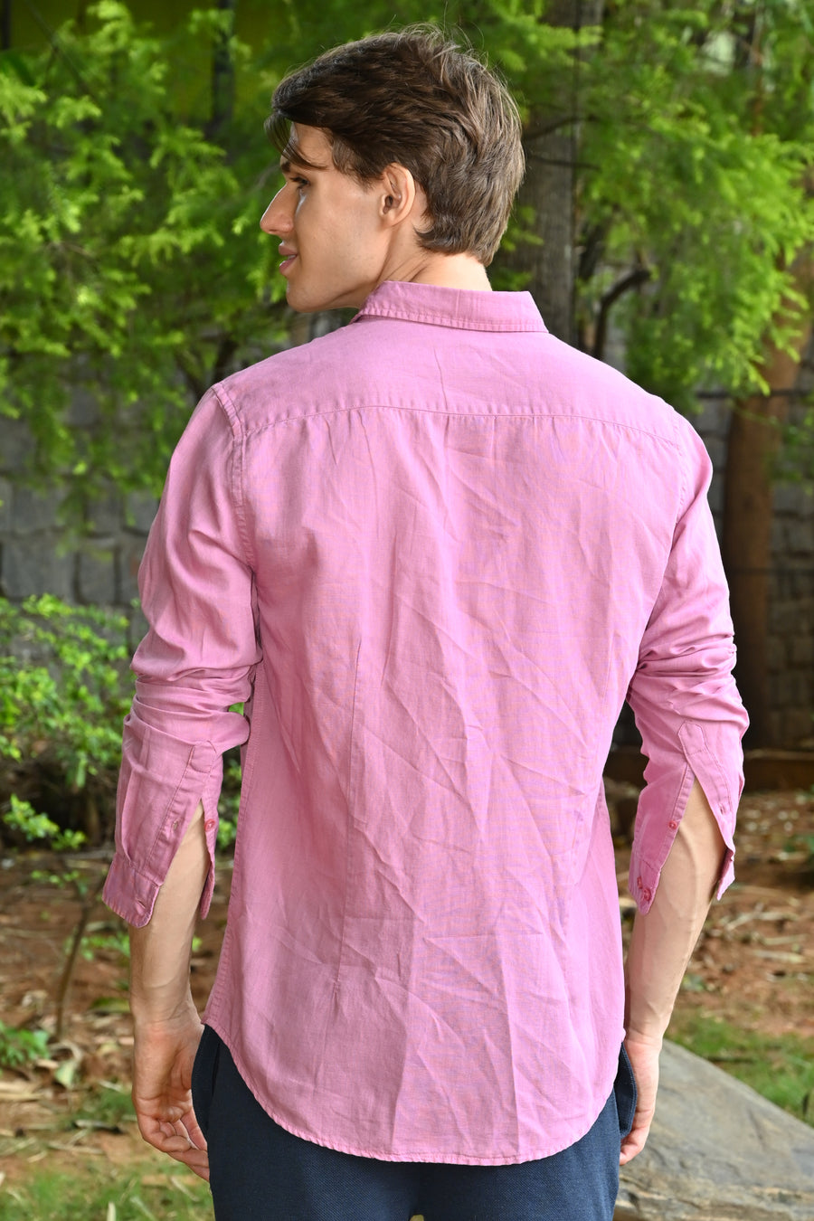 Goofy - Cotton Linen Shirt - Pink