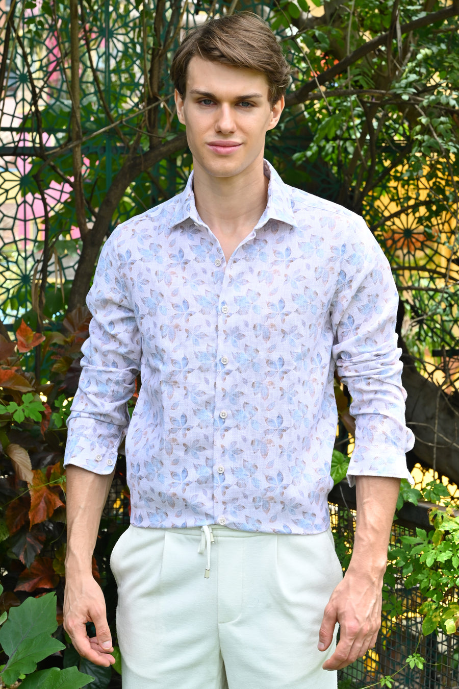 Joe - Floral Printed Shirt - Peach