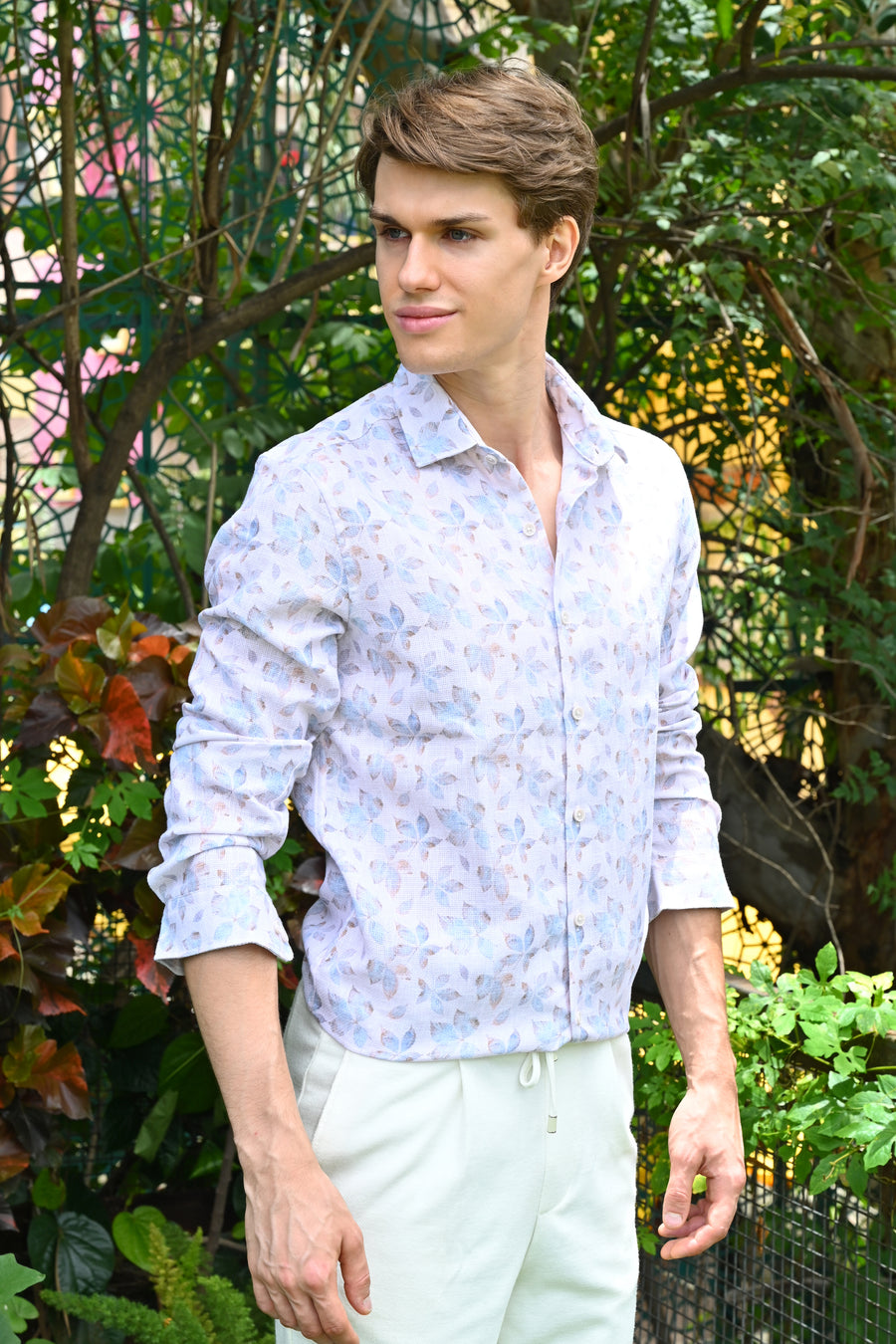 Joe - Floral Printed Shirt - Peach