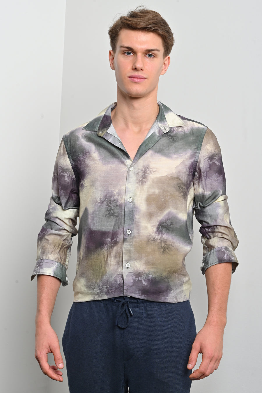 Kevin - Floral Printed Shirt - Green