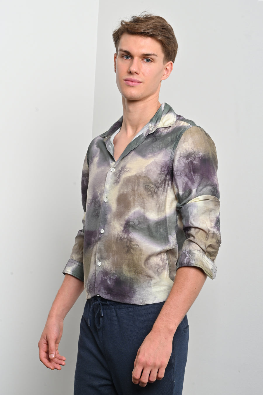 Kevin - Floral Printed Shirt - Green