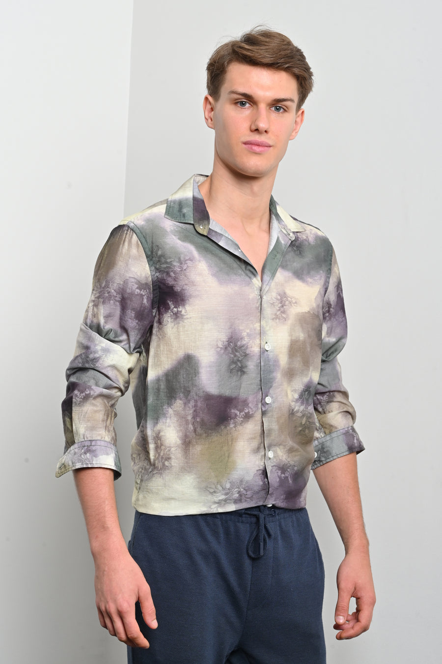 Kevin - Floral Printed Shirt - Green