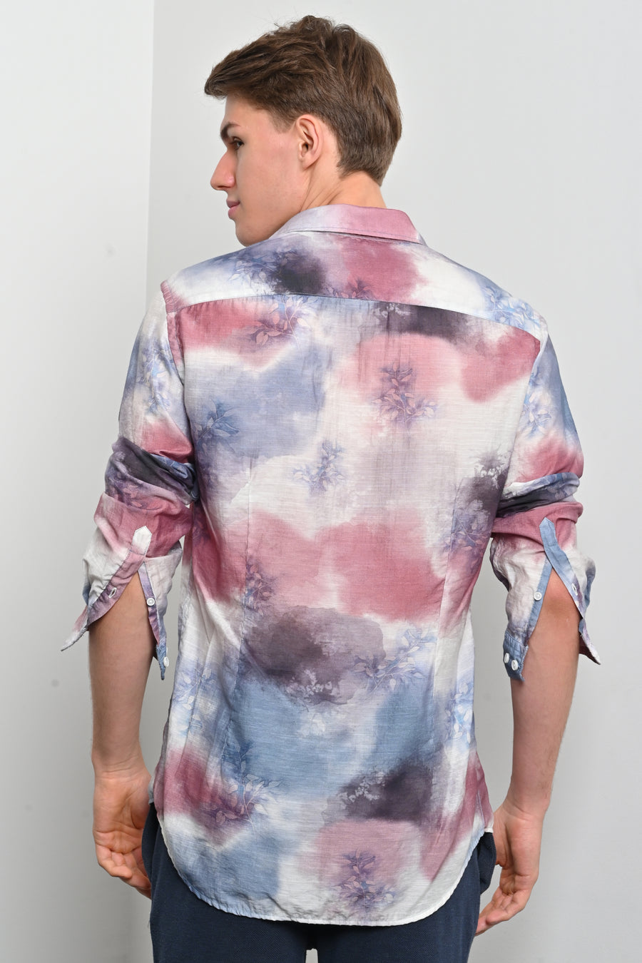 Kevin - Floral Printed Shirt - Peach