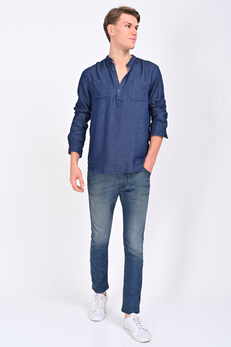 Liberty - Jogger Denim Kurta - Navy