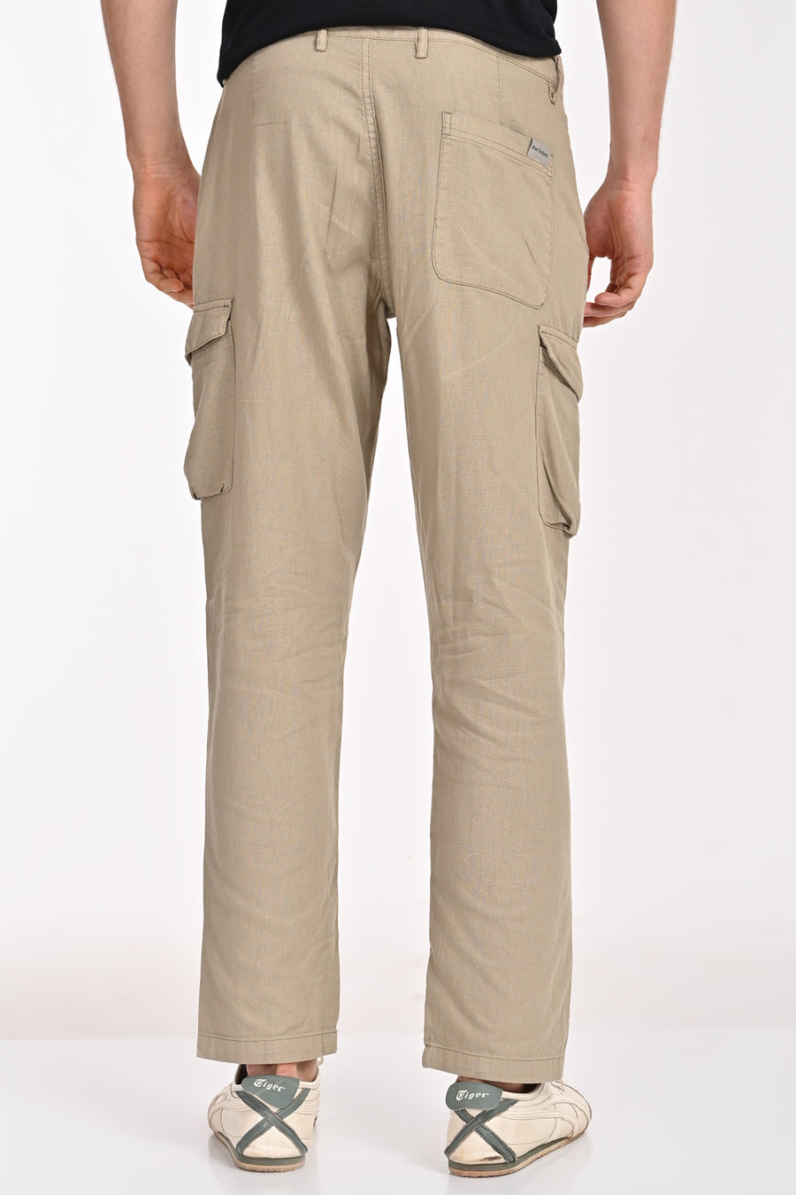 Ivan - Cotton Linen Cargo Trouser - Pista