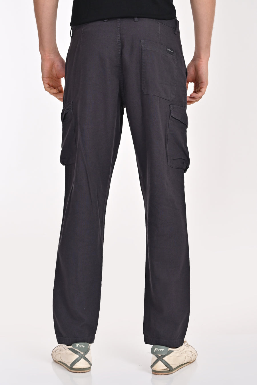 Ivan - Cotton Linen Cargo Trouser - Dk Grey