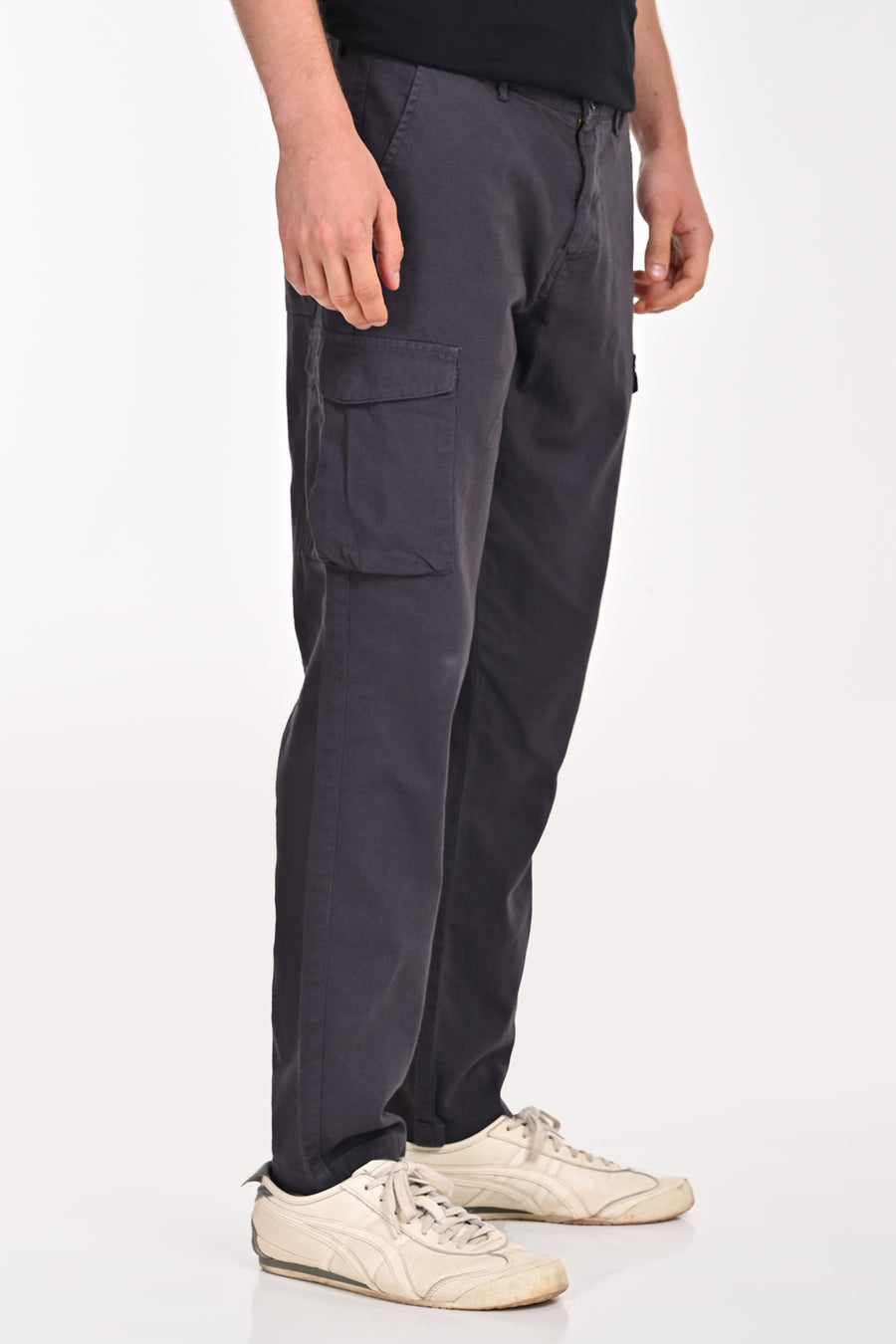 Ivan - Cotton Linen Cargo Trouser - Dk Grey