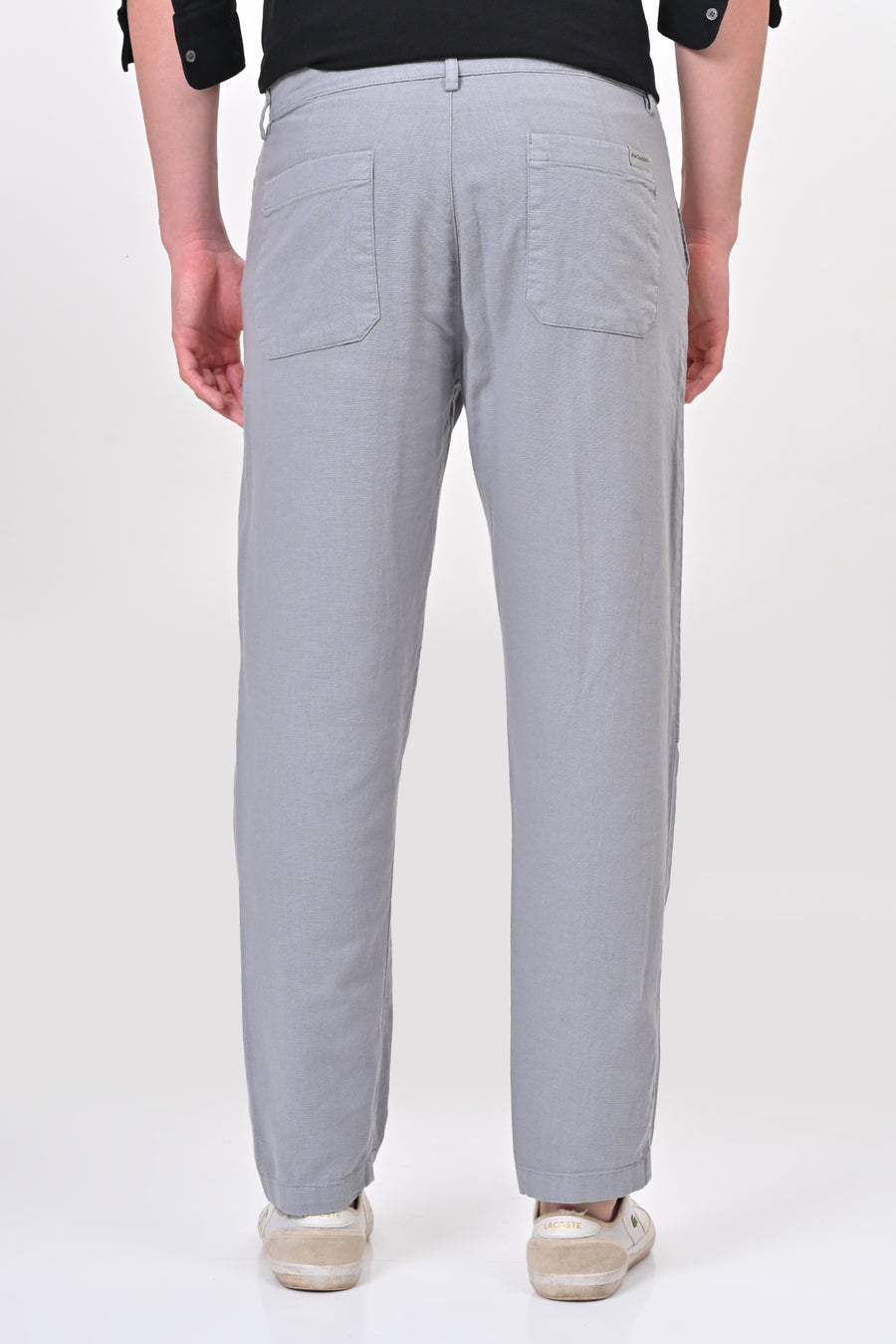 Ivory - Linen Detailed Trouser - Blue