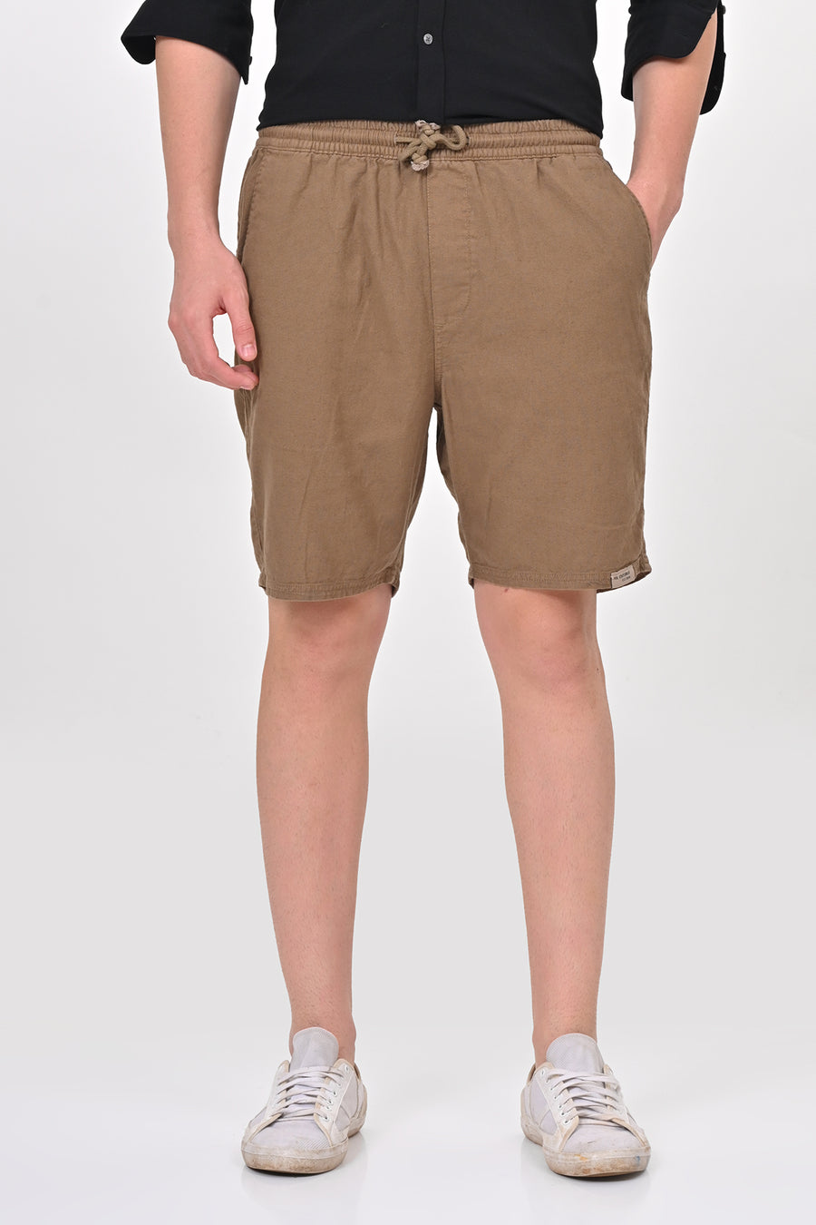 Impel - Cotton Linen Shorts - Khaki