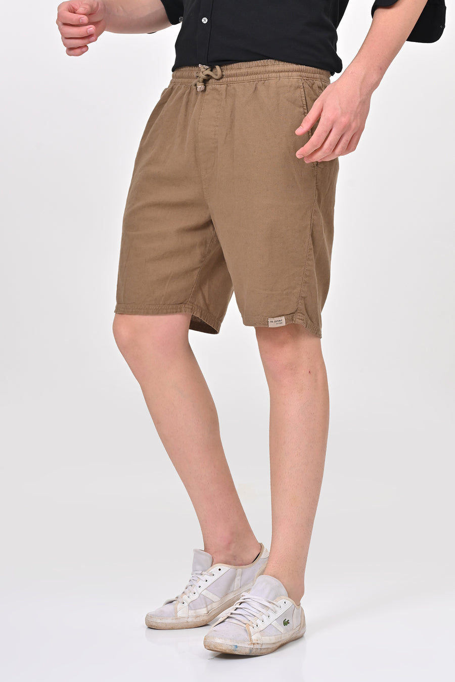 Impel - Cotton Linen Shorts - Khaki