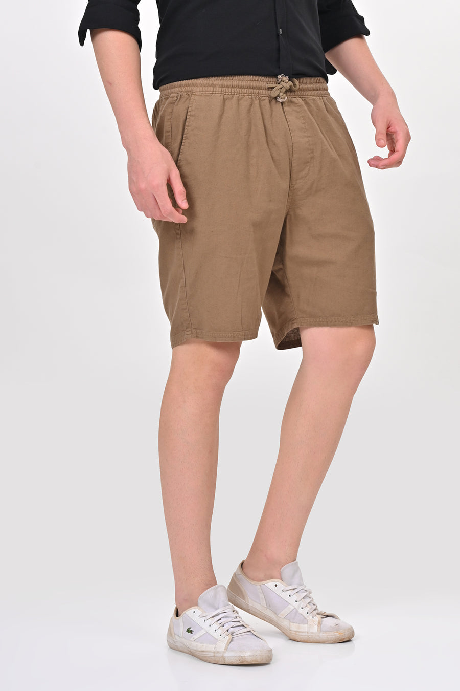 Impel - Cotton Linen Shorts - Khaki