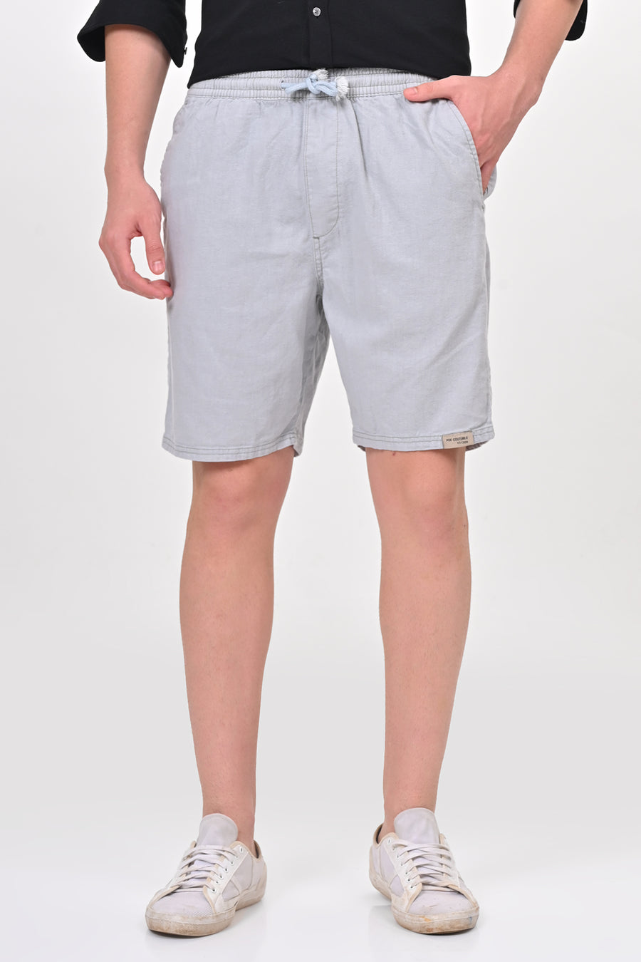 Impel - Cotton Linen Shorts - Silver