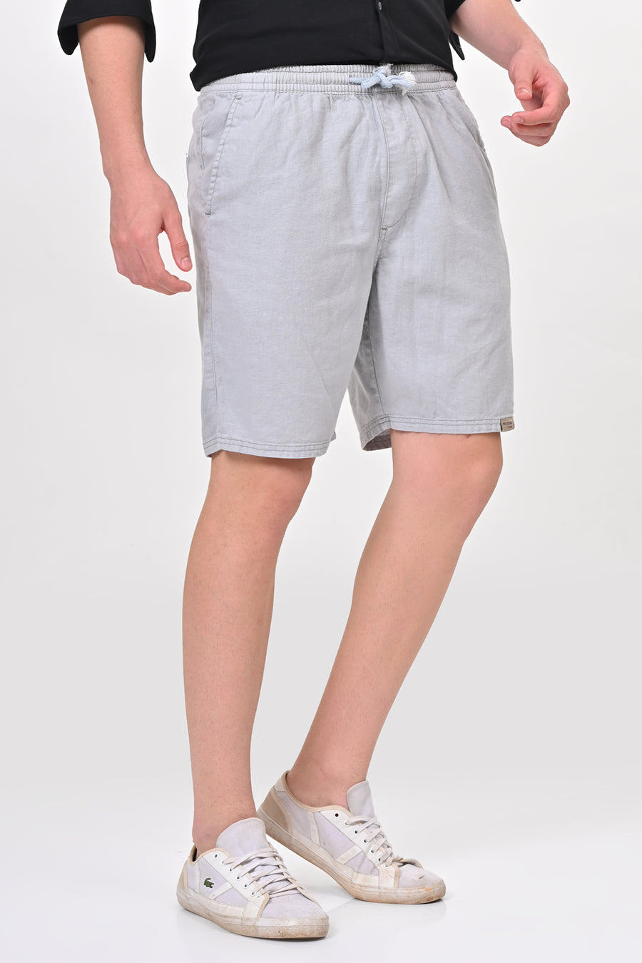 Impel - Cotton Linen Shorts - Silver