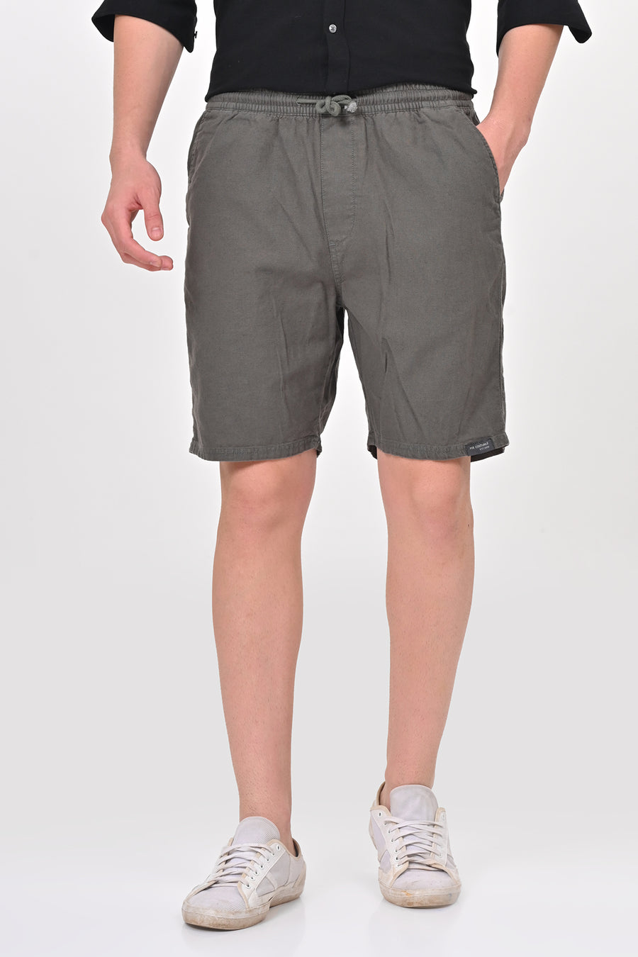 Impel - Cotton Linen Shorts - Green