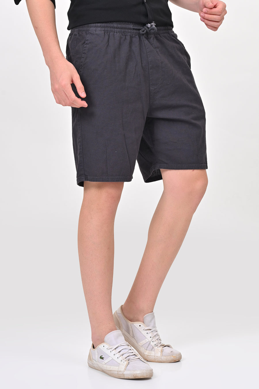 Impel - Cotton Linen Shorts - Dk Grey