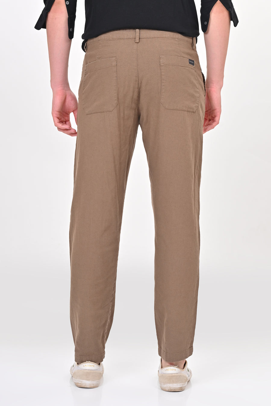 Ivory - Linen Detailed Trouser - Taupe