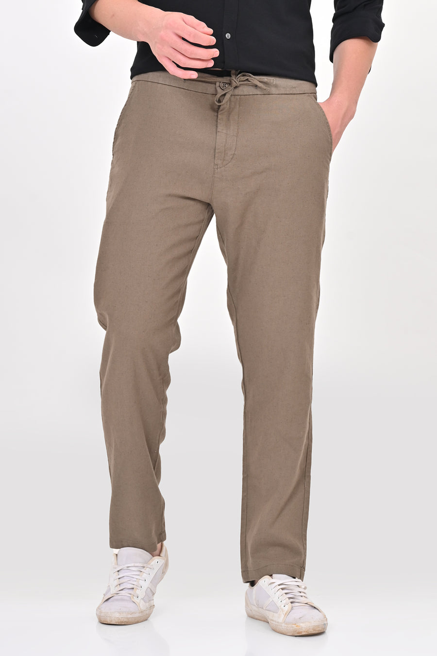 Intel - Cotton Linen Trouser - Olive