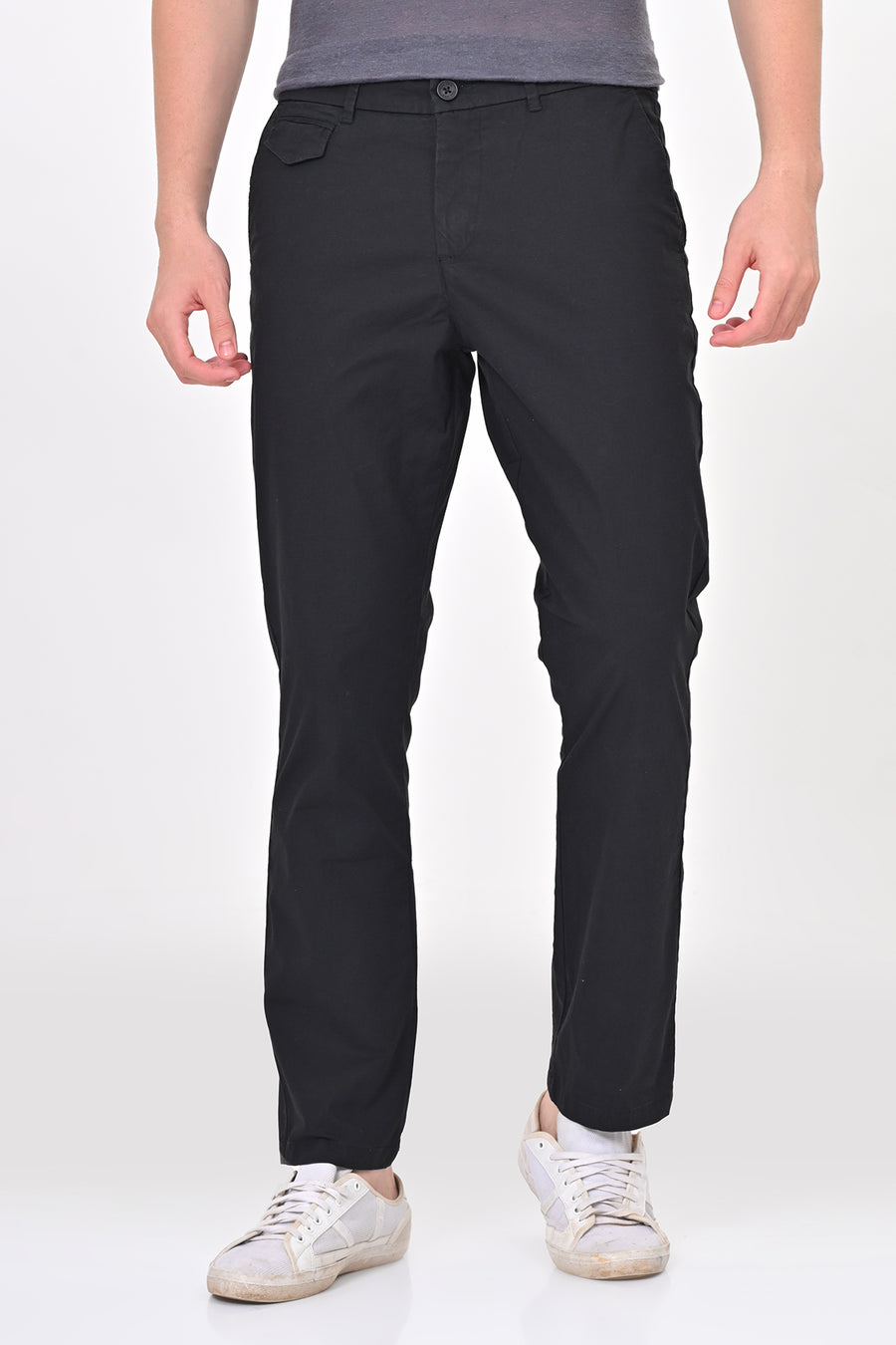 Napro - Cotton Stretch Chinos - Black