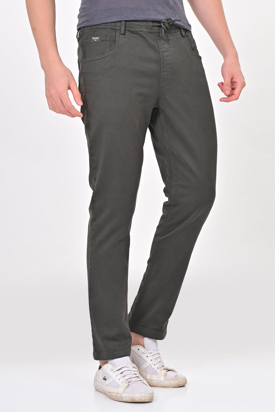 Terminator - Denim Style Comfort Trouser - Dk Olive