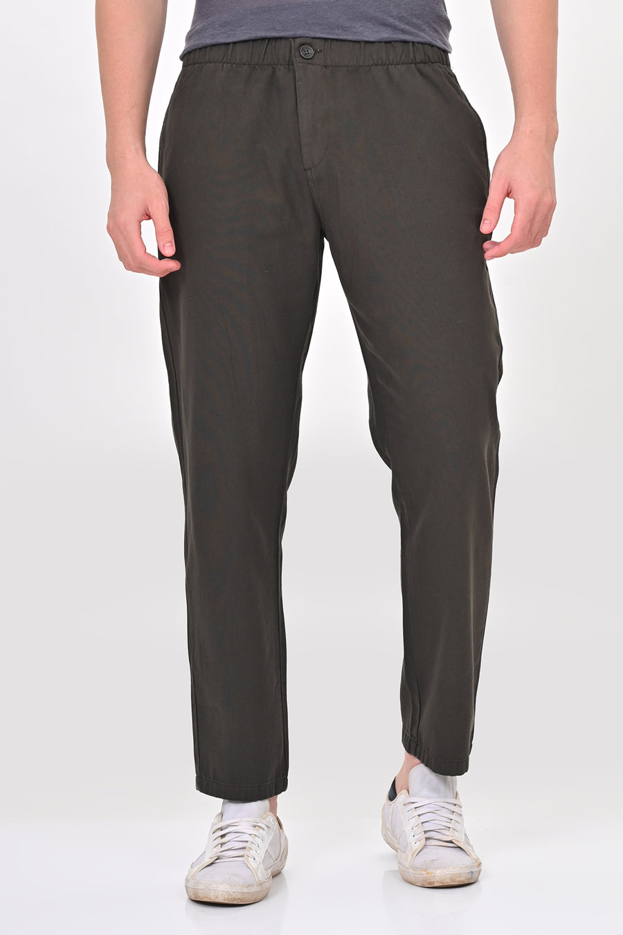 Abandon - Elastic Waist Comfort Trouser - Green