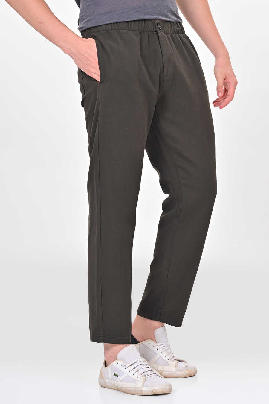 Abandon - Elastic Waist Comfort Trouser - Green