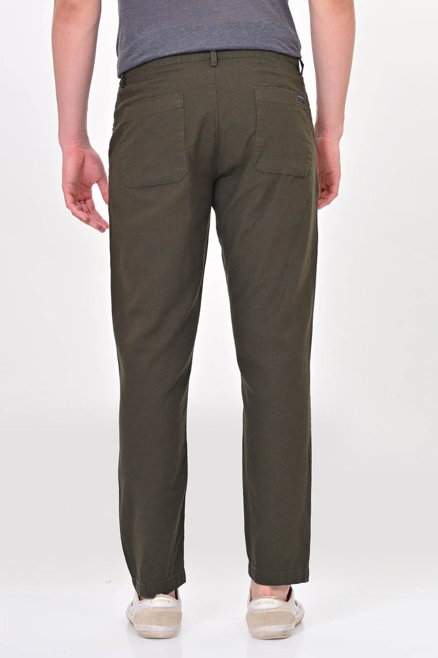 Ivory - Linen Detailed Trouser - Olive