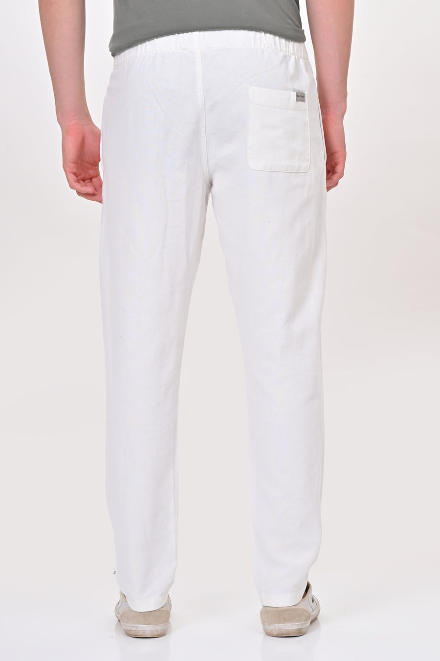 Abandon - Elastic Waist Comfort Trouser - White