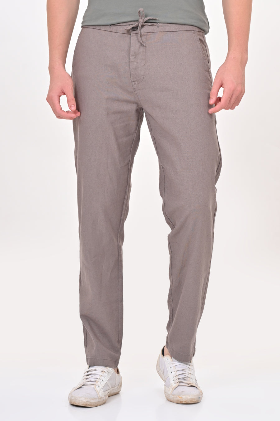 Intel - Cotton Linen Trouser - Lt Grey