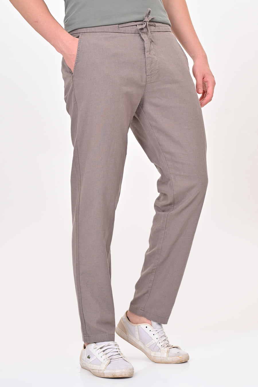 Intel - Cotton Linen Trouser - Lt Grey