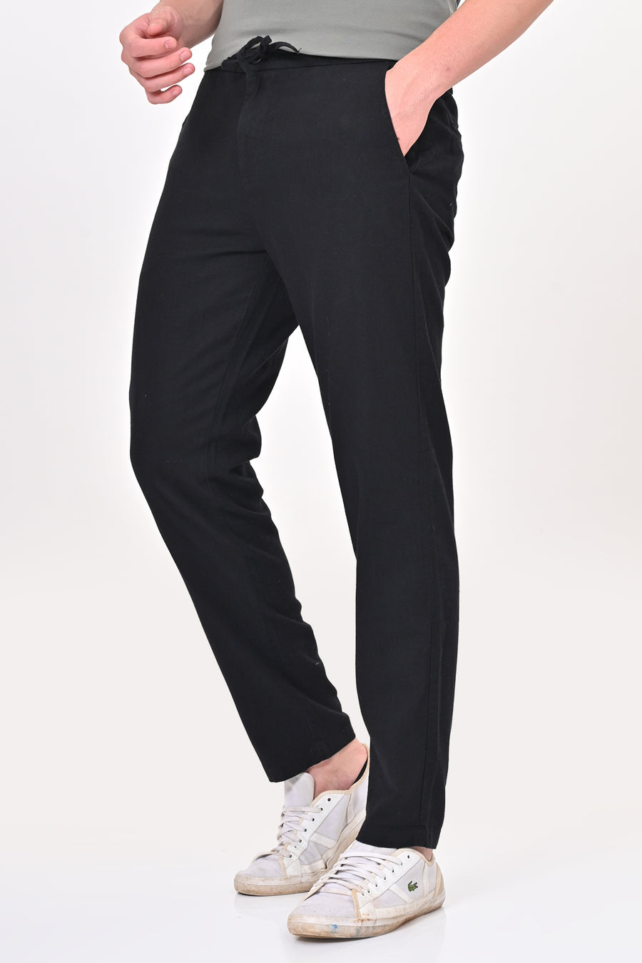 Intel - Cotton Linen Trouser - Black