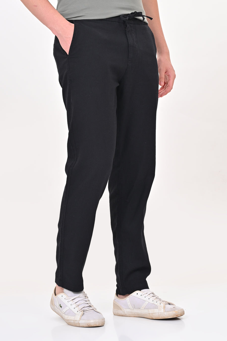 Intel - Cotton Linen Trouser - Black