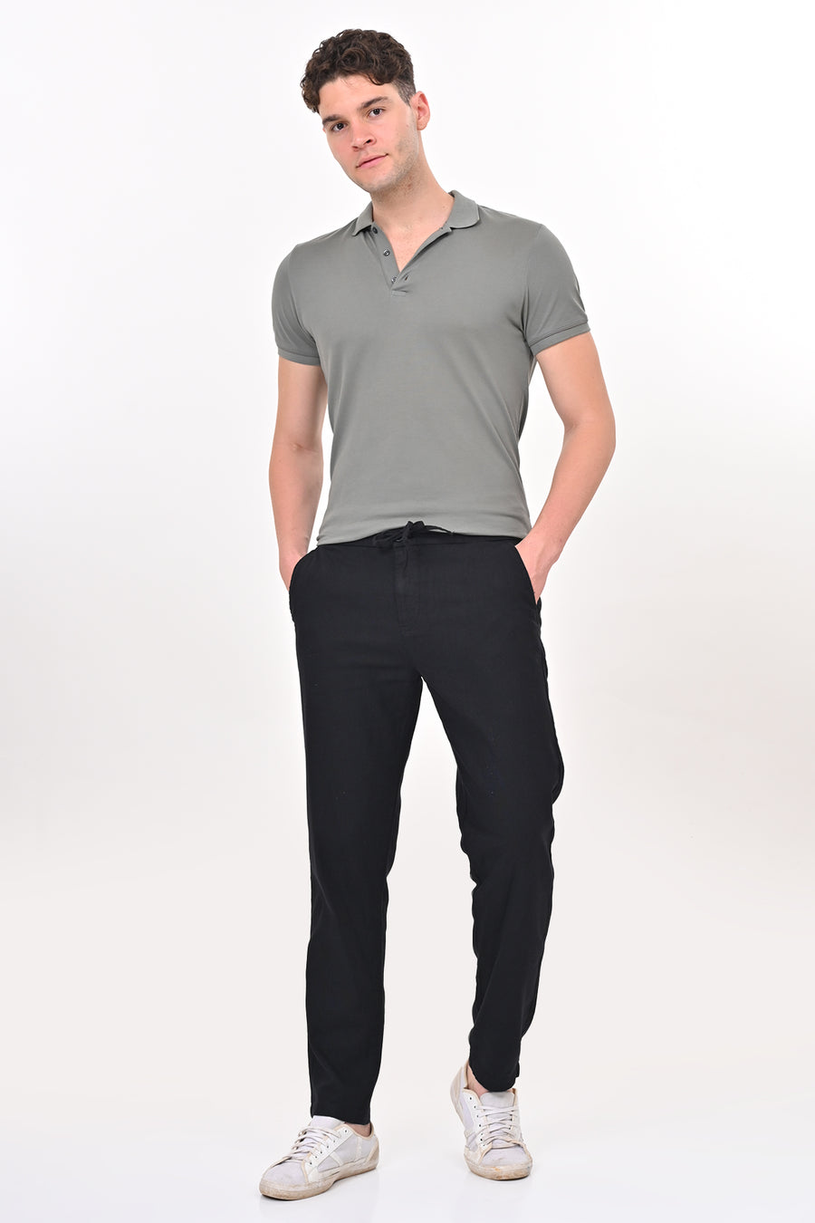 Intel - Cotton Linen Trouser - Black