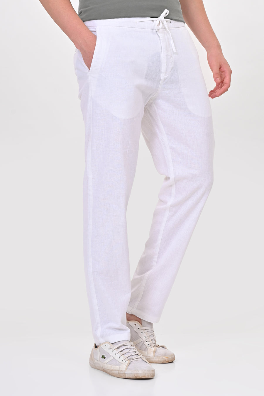 Intel - Cotton Linen Trouser - White