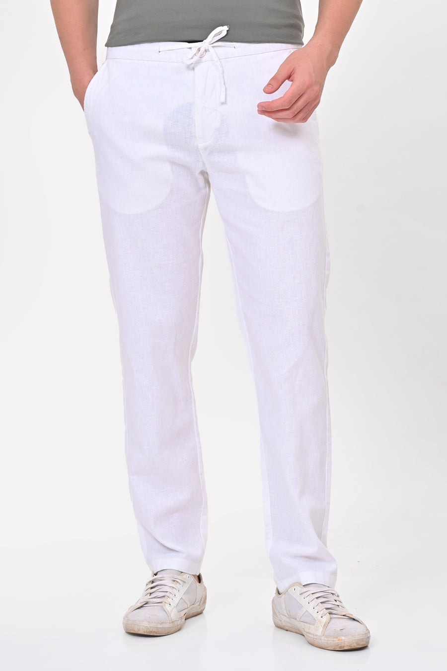 Intel - Cotton Linen Trouser - White