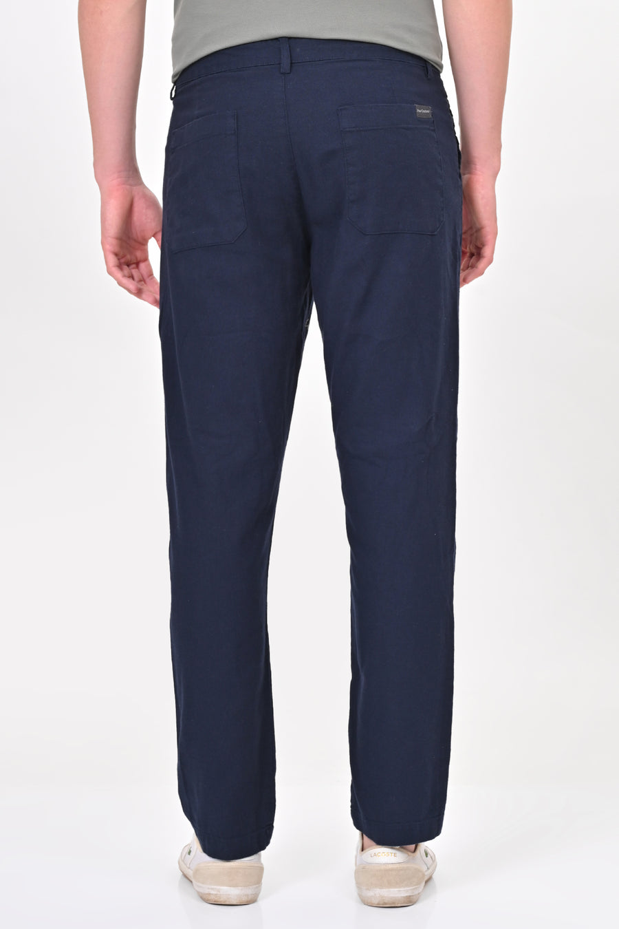 Ivory - Linen Detailed Trouser - Navy