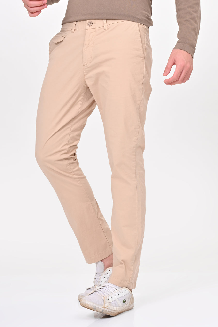 Napro - Cotton Stretch Chinos - Stone