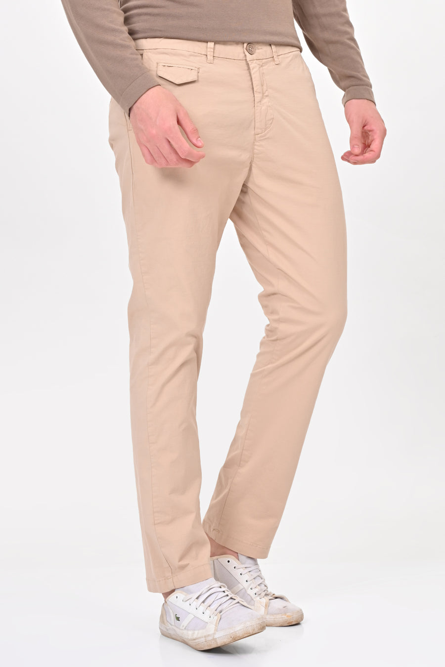 Napro - Cotton Stretch Chinos - Stone