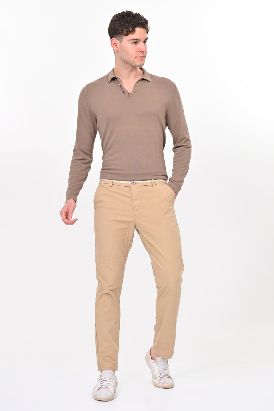 Elite - Detailed Cotton Chino - Beige