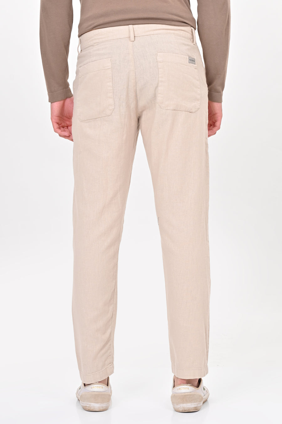 Ivory - Linen Detailed Trouser - Stone