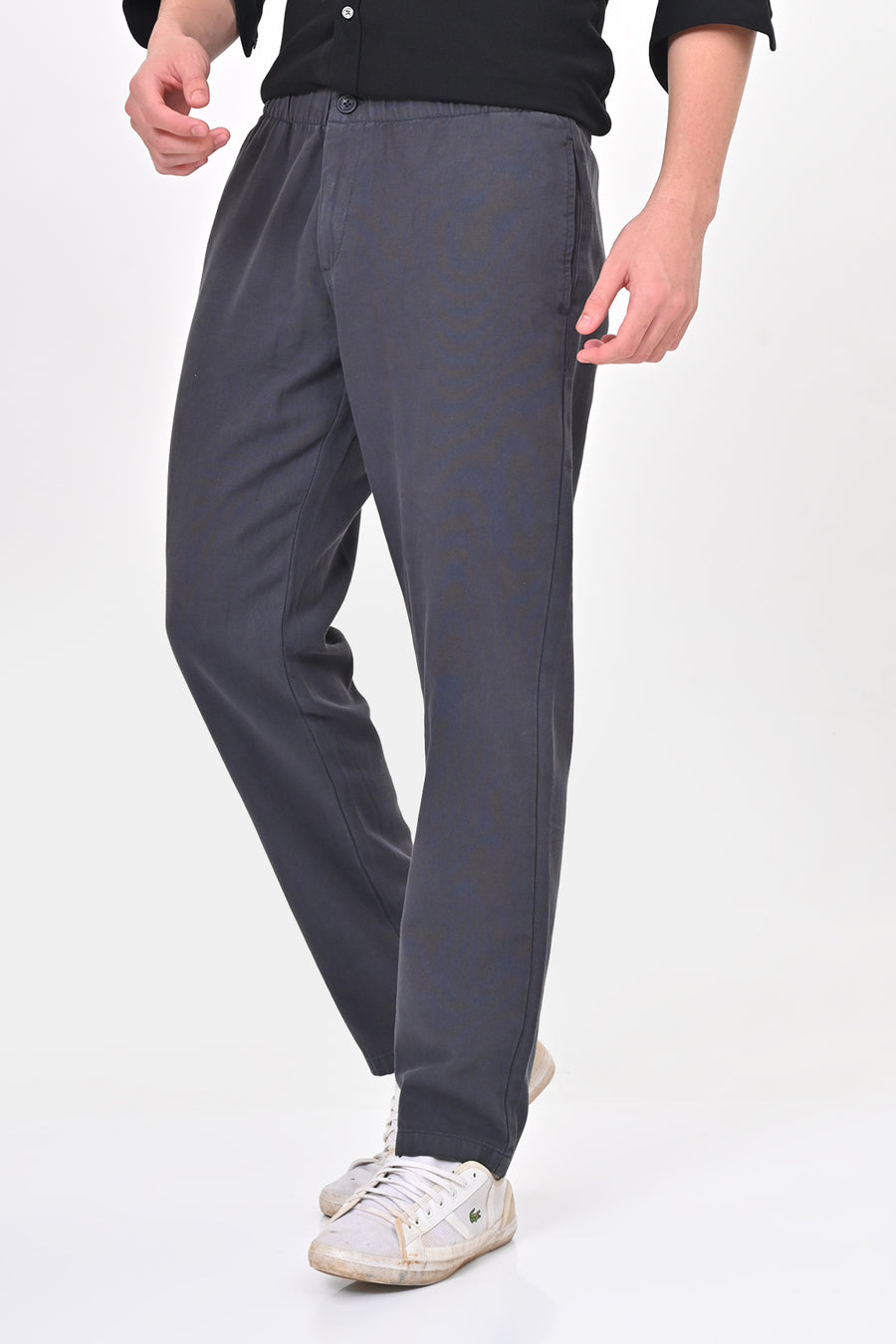 Abandon - Elastic Waist Comfort Trouser - Dk Grey