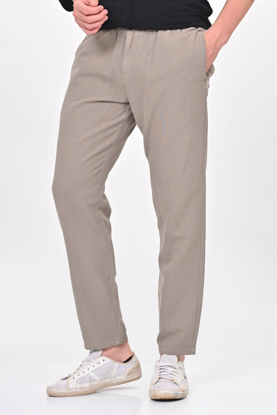 Abandon - Elastic Waist Comfort Trouser - Lt Grey