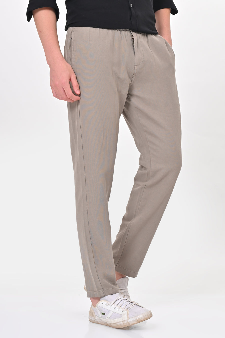 Abandon - Elastic Waist Comfort Trouser - Lt Grey