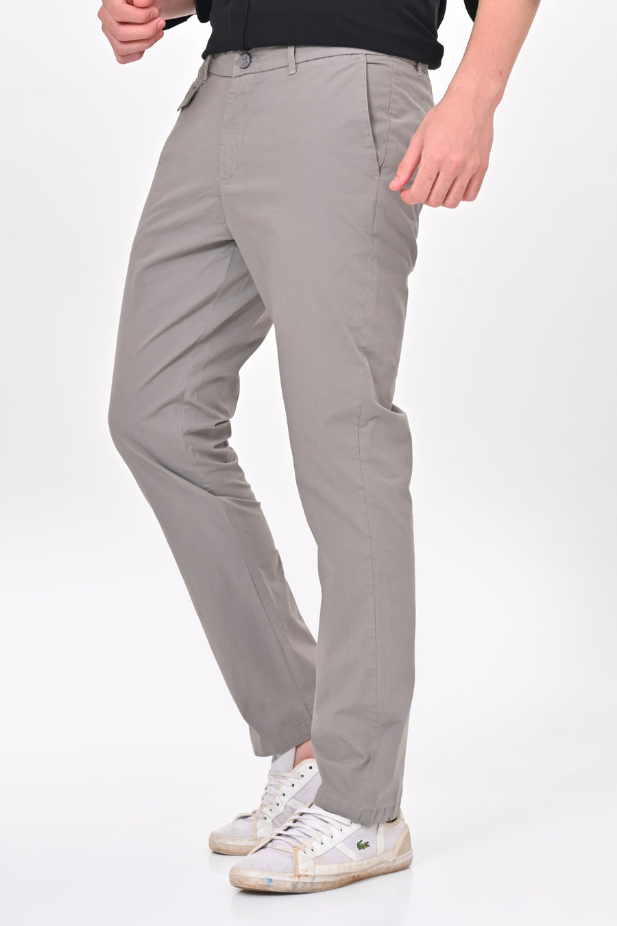 Napro - Cotton Stretch Chinos - Cement